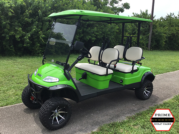 Light Green Advanced EV 4 Passenger Lifted Golf Cart